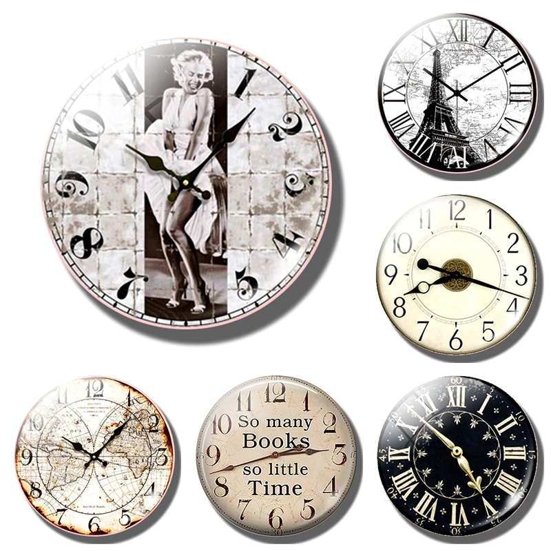 

Clock Creative Art Pattern decorative refrigerator magnets 30MM Marilyn Monroe fridge magnet souvenir message board Stickers