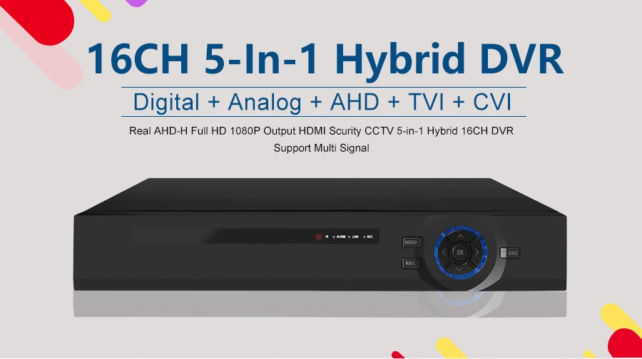Безопасности 5 в 1 полный гибрид AHD 1080 P 16CH DVR TVI CVI аналоговая ip-камера ONVIF 3g WI-FI наблюдения DVR Настоящее 1080 P HDMI HI3531A