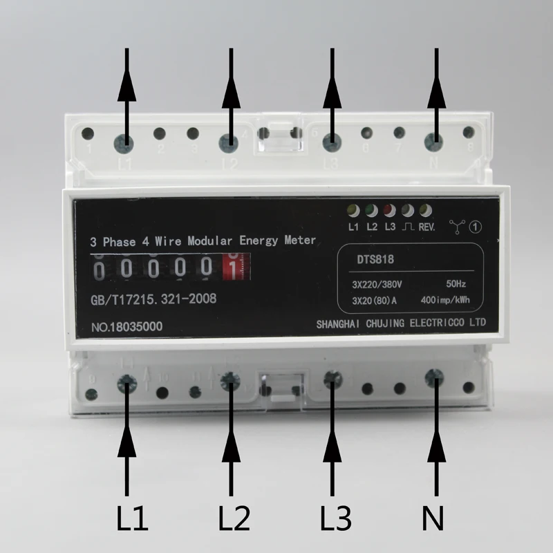 Счетчик номера дисплей 3 фазы 4 провод din счетчик энергии 3x220 V/380 V 30A, 60A, 80A, 100 Aelectric Тип электросчетчик