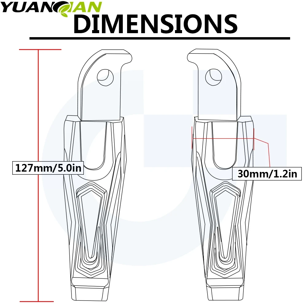 Cnc Алюминиевые мотоциклетные задние Пассажирские подножки педали подножки для Yamaha TMAX 500 TMAX 530 T-MAX500 T-MAX530 T MAX 500 530