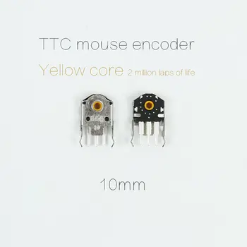 

5PCS original TTC 10mm mouse encoder yellow core for gaming Mouse KANA KINZU v2 v3 Logitech G102 GPRO High-precision long life