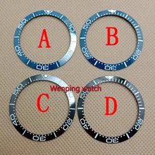 38 мм черный/синий керамический ободок Вставка Полный хороший зеленый светящийся для 40 мм часы Parnis P918