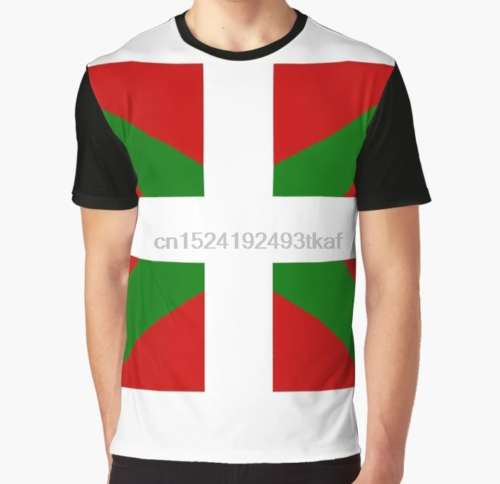 

All Over Print T Shirt Men Funny tshirt Basque Flag Graphic Women T-Shirt