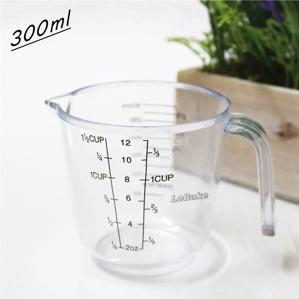 Latest 300ml high quality hard durable PC polycarbonate measuring cup