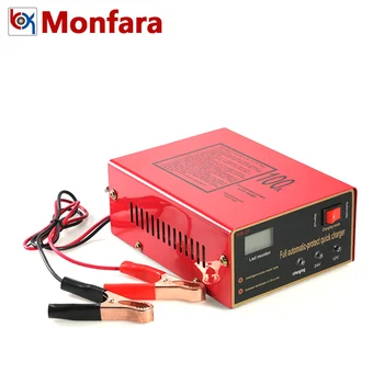 

Monfara 12V 24V Intelligent Pulse Repair Car Battery Charger Full Automatic Manual Mode LED Monitor Quick Power Charge Adapter