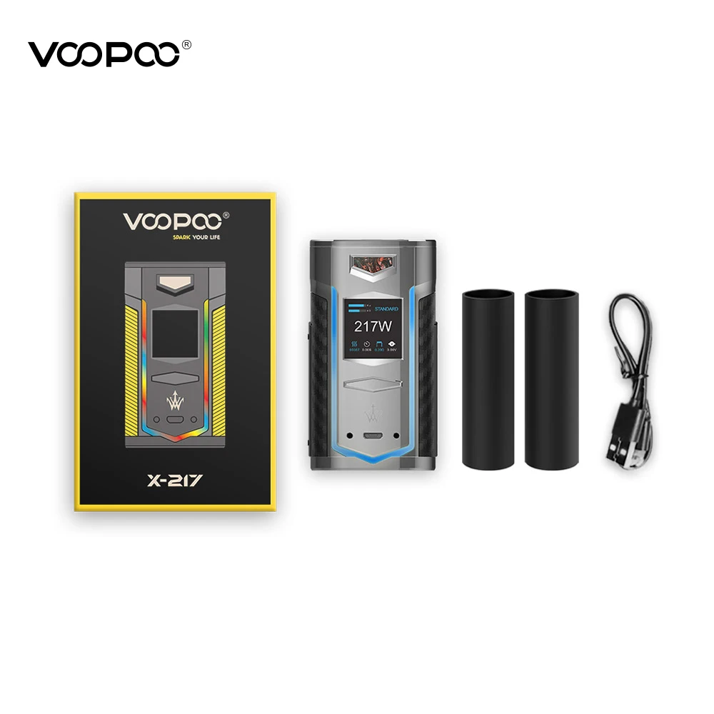 Горячая VOOPOO X217 коробка мод 217 Вт TC мод электронная сигарета Vape ген. Вентилятор чип TFT ips HD экран Fit Uwell Crown 4 Tank