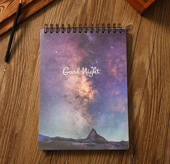 Freeshipping Новый A4 Ретро Звездное Galaxy Серии Sketchbook Живопись Раскраски Пустой Ноутбук