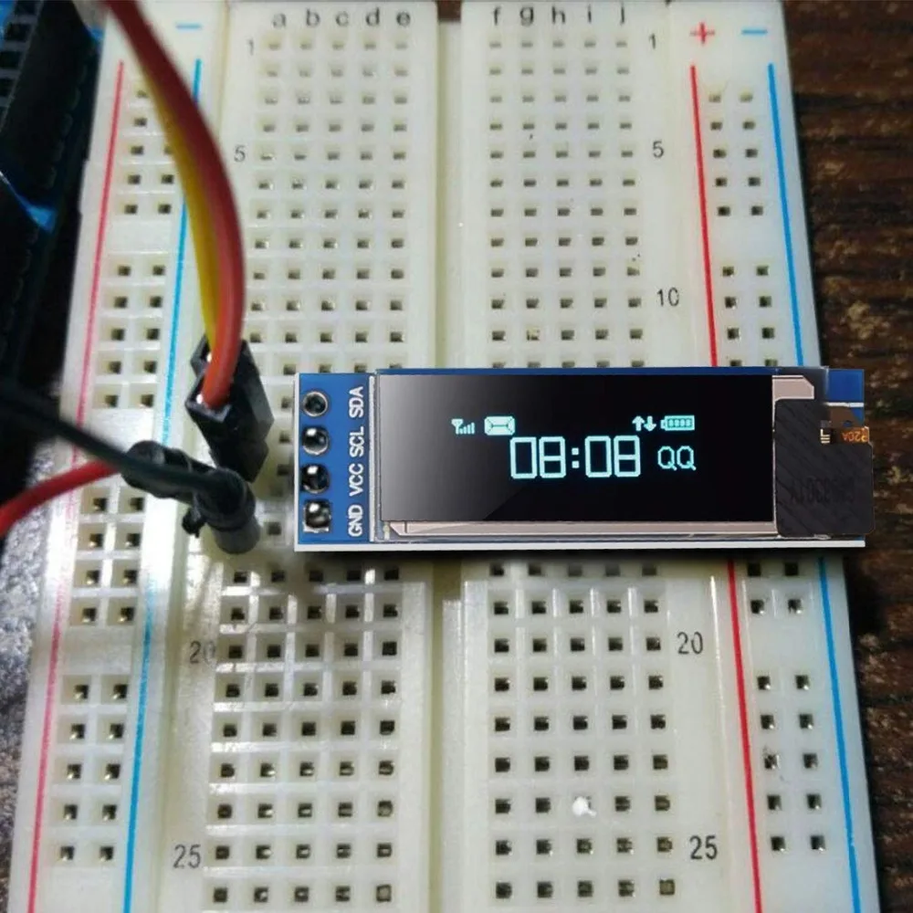 2 фото 0,91 дюйма 128x32 Iic IEC синий Oled ЖК-дисплей Diy модуль Ssd1306 Драйвер Ic Dc 3,3 В 5 В для Arduino Pic