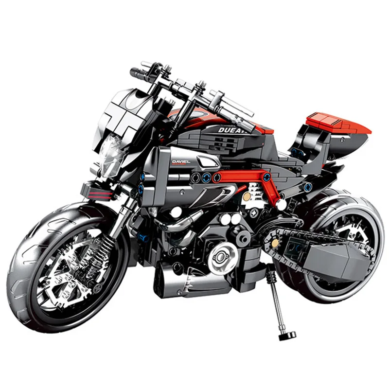 

702pcs Diy Building Blocks Technic Racing Motorcycle Compatible with L Brand Speed Vehicle Toys for Children Boy Kids Gift