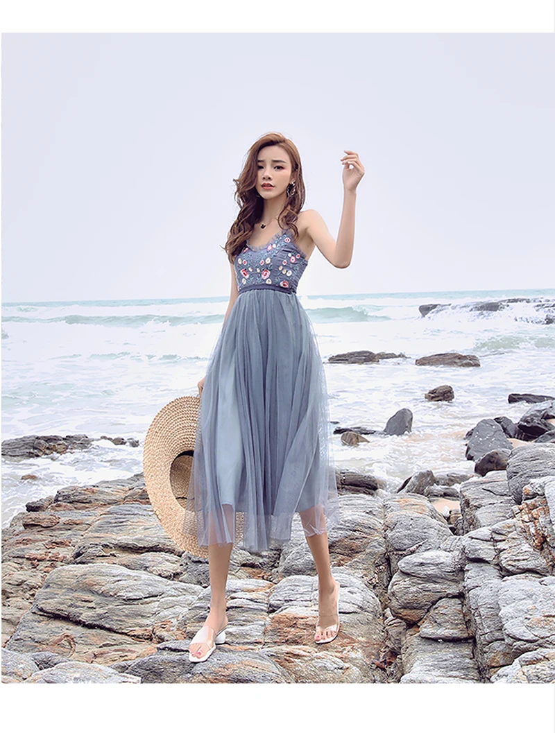 Платье 2019 г. летние женские пляжные платья moda mujer ropa sommerkleid пикантные С НАБОРНЫМИ