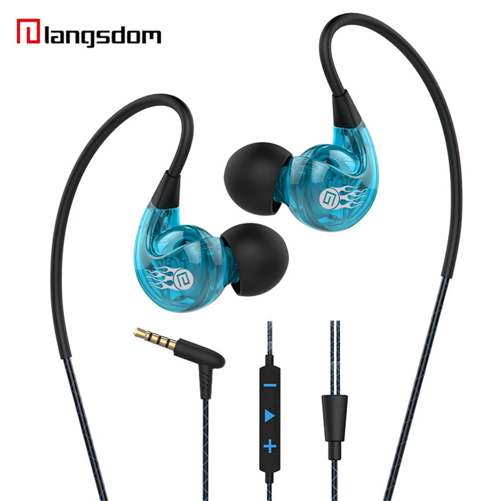 

Hot Sale Volume Control Earbud Sport Headphone Waterproof Anti-sweat Anti-shedding Ear Hanging Earphones Sports Headset with Mic