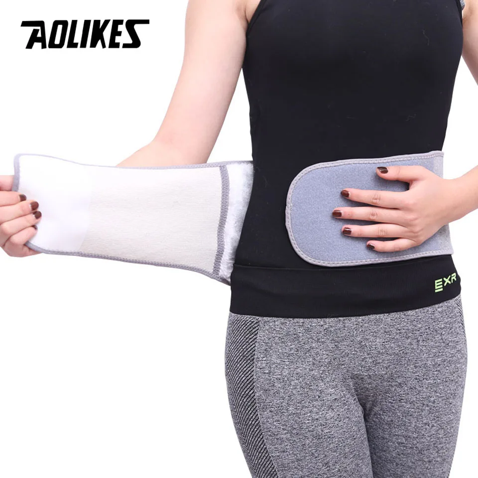AOLIKES Winter Waist Warm Belt Thicken Plush Back Support Lumbar