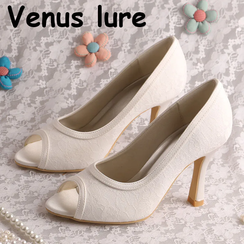 Slip on Office Lady Party Shoe Peep Toe High Heel Pumps Handmade Slip on Office Lady Party Shoe Peep Toe High Heel Pumps Handmade