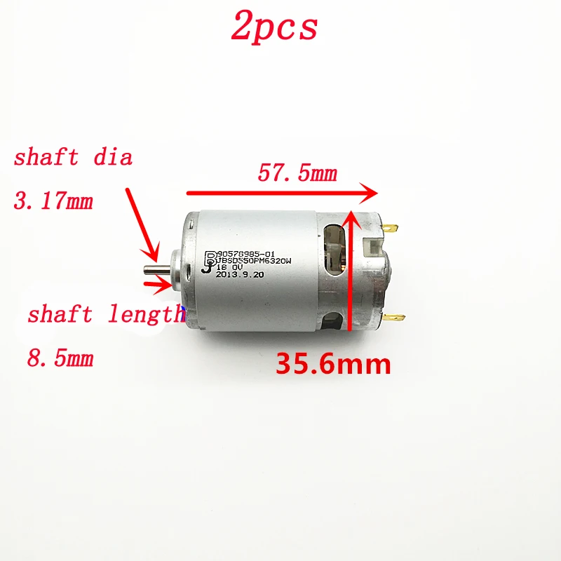 

2pcs 550 Large Power Motor 12V-18V Brushed DC Motors for DIY Model Hand Drill Parts 18V 20000RPM High Speed Engine