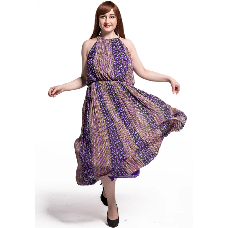 2017 Women Summer Chiffon Dress Sleeveless Bandage Sexy Open Back Dress 6XL 7XL Elegant Casual Club Party Maxi Beach Dress