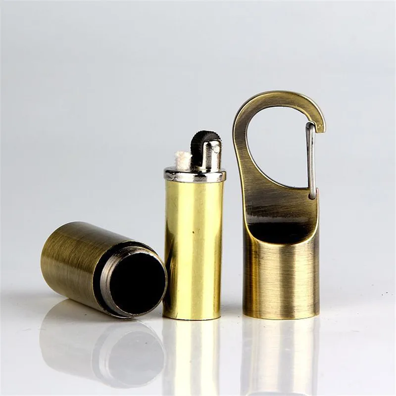 

Free Shipping Portable Kerosene Flint Lighter Key Chain Hang Buckle Gasoline Lighter Inflated Keychain Oil Petrol Lighter