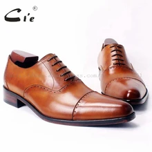 Cie/мужские туфли-оксфорды с острым носком на шнуровке из натуральной телячьей кожи коричневого цвета на заказ; мужские кожаные туфли ручной работы под платье; OX325