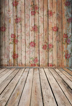

New Arrive Hot Sale Free Shipping rose wood wall Photo Backdrops Photo Studio Computer Painted baby Background wall XT-3582