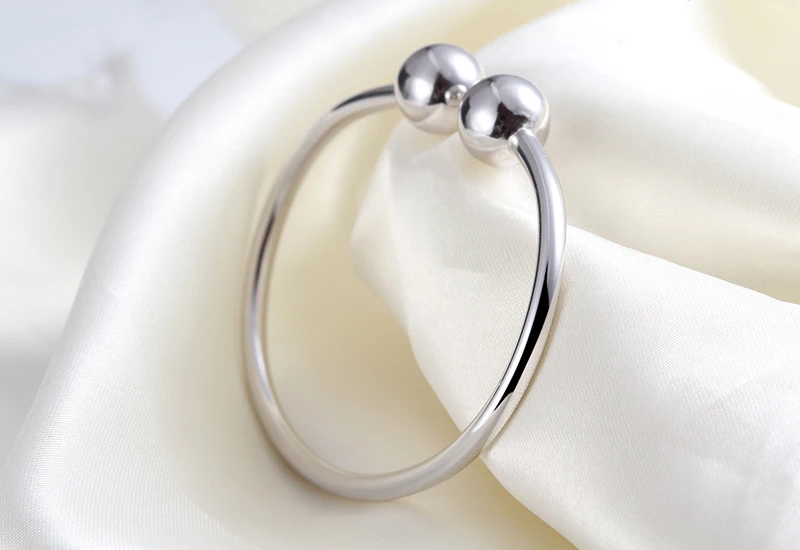 Adjustable sterling silver bangles (4)