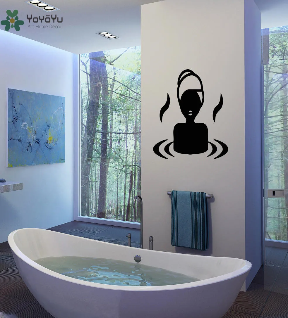 

YOYOYU Wall Decal Modern Design Vinyl Wall Stickers Girls Beauty Salon Home Decor Bathroom Interior Window Removable JM8