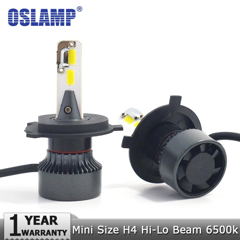 

Oslamp COB LED Chips 72W/set 8000LM H4 Hi-lo Beam Car LED Headlight Auto H4 LED Head Bulbs 12v 24v for Toyota/Honda/Kia 6500K