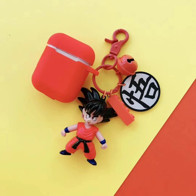 

Luxury popular Anime Dragon Ball Wukong keychain silicone Headphone Earphone Case For Apple Airpods Accessories cover