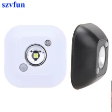 Szvfun мини Беспроводной инфракрасный движения тела Сенсор Солнечный свет ПИР светодиодный ночник с батарея датчика движения шкаф лампа Wholesalex25