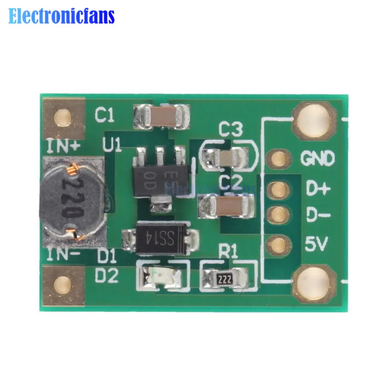 

1Pcs DC-DC Boost Converter Step Up Module 1-5V to 5V 500mA Power Module Voltage Converter For Arduino High Conversion Efficiency