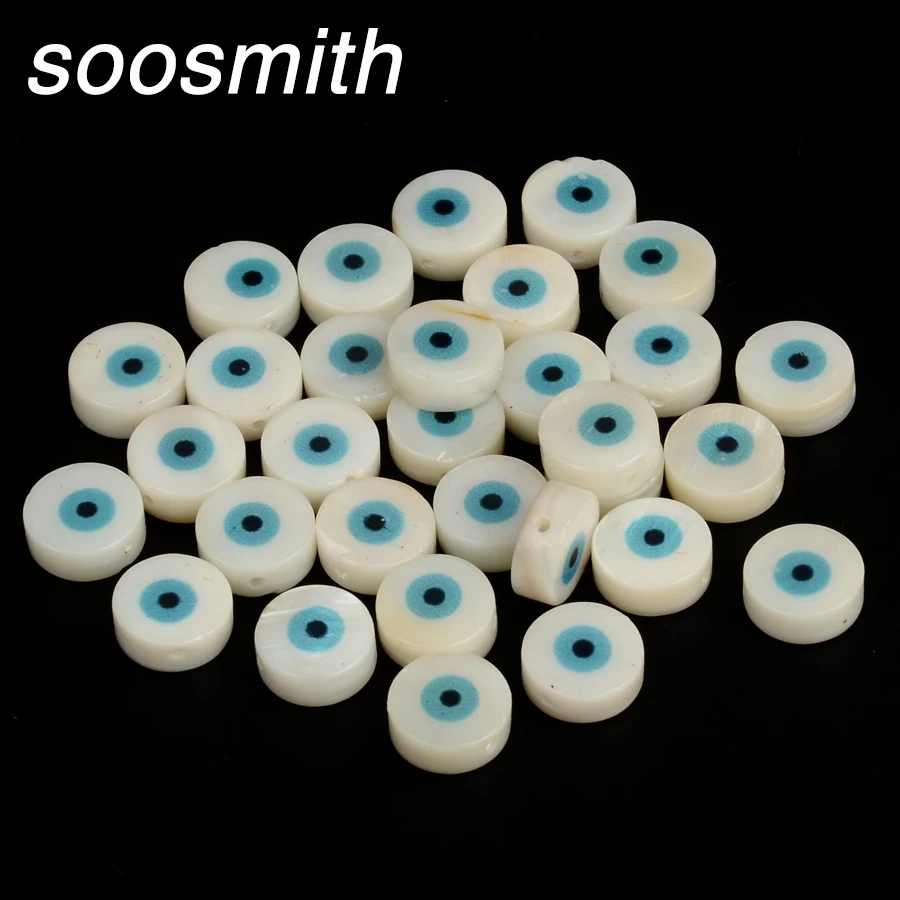 Soosmith Белый цилиндрический Бисер для глаз натуральный корпус свободные