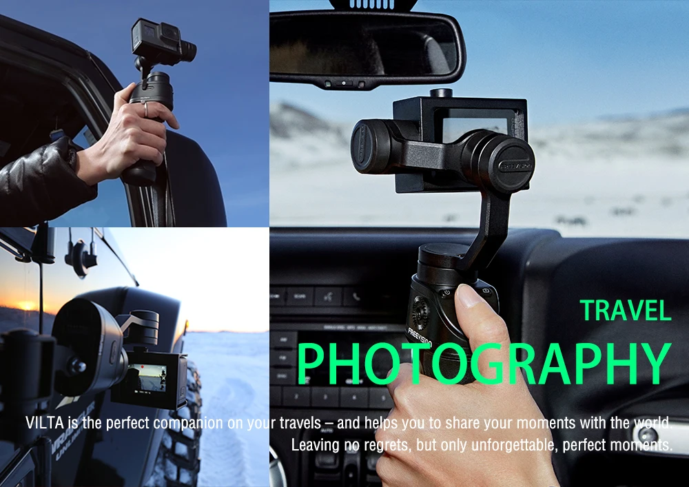 Excellent FreeVisinon VILTA Handheld 3-Axis Sports Camera Gimbal Portable Stabilizer for Smartphone iPhone 7 Plus 6 S7 Vertical Shooting 3
