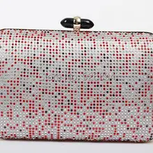 Роскошный модный серебряный горный хрусталь Очаровательная Изысканная вечерняя сумочка кошелек клатч сумочка цепочка сумка на плечо женская сумка-мессенджер