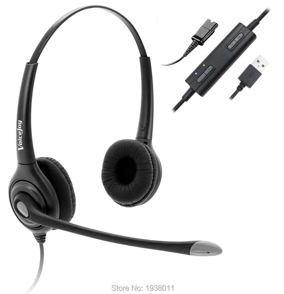 

USB Plug Corded Headphone for laptop,PC,computer, Call Center Noise Cancelling Headset With Adjustable Mic, Mute Volume Control
