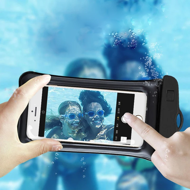 Swimming Bag 6Inch Floating Airbag Waterproof Mobile Phone Pouch Cell Phone Case For Swim Diving Surfing Beach Use dry bag,waterproof bag,waterproof phone case,swimming bag
