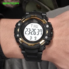 SANDA Модные Военные часы для мужчин водонепроницаемые мужские часы Топ бренд класса люкс спортивные часы Relojes Hombre Relogio Masculino 348