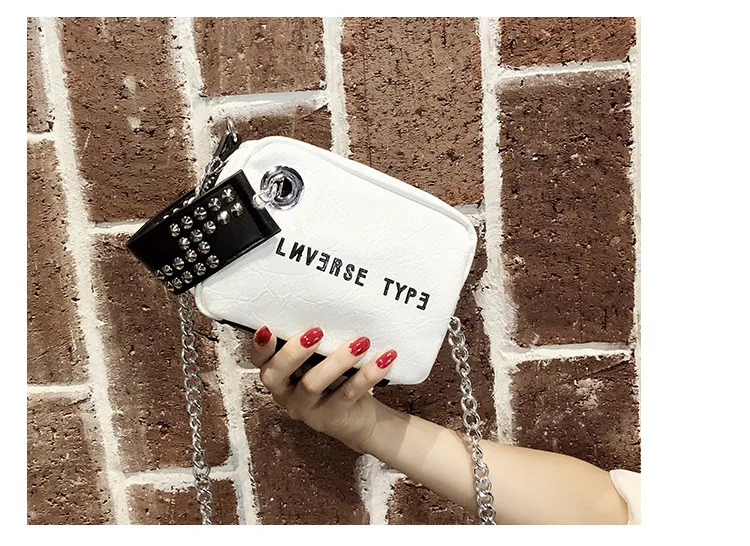 NIGEDU Luxury mini flap bag women chains Crossbody bag Fashion Designer rivet girls Handbag female Shoulder bag Clutch wallet (20)