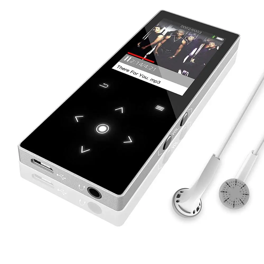 8 Гб mp3-плеер с Bluetooth 4,0, HiFi Звук Аудио музыкальный плеер с fm-радио/рекордер сенсорный экран bluetooth - Цвет: Серый