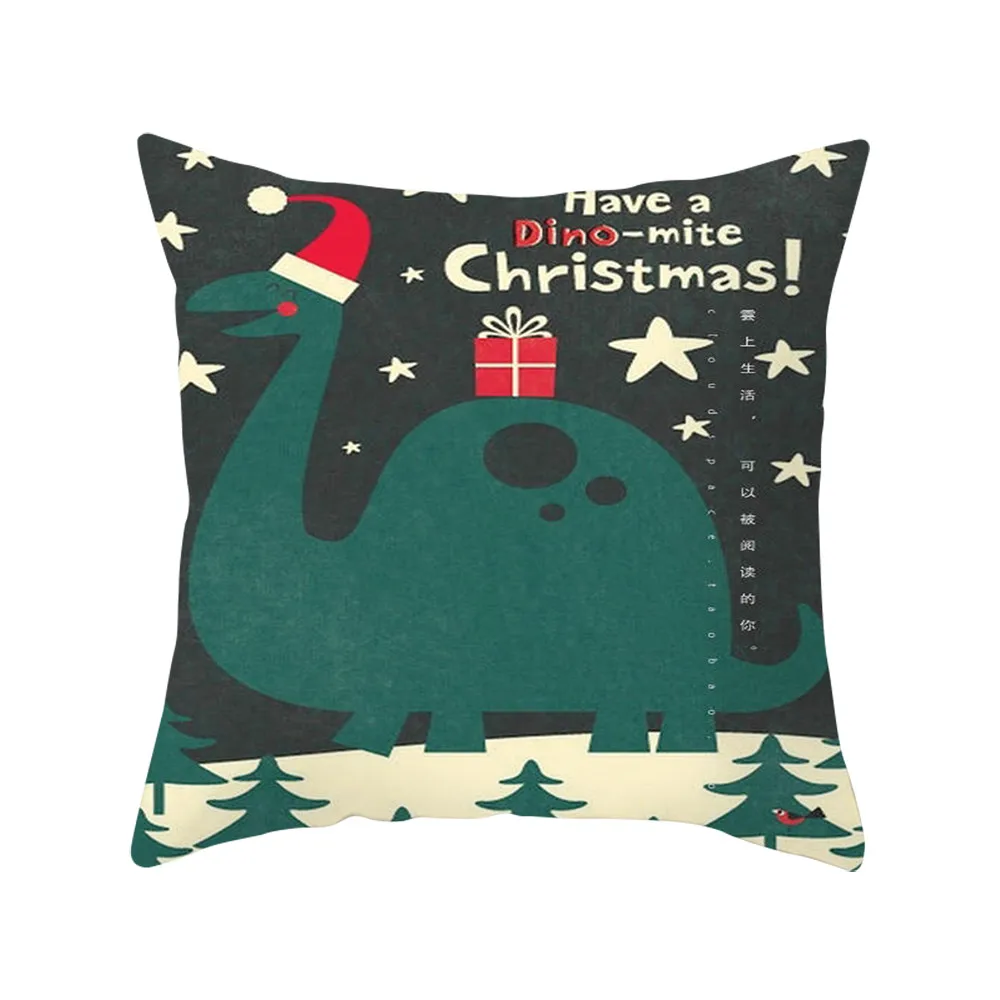 

6 styles happy Merry Christmas Noel 2018 ornaments Soft Peach skin Throw Pillow case 45x45cm Xmas ornaments for home party gift