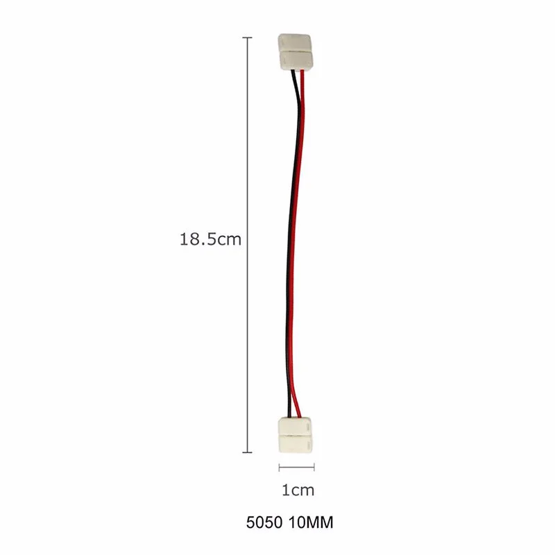 GRN-FLASHING разъем светодиодной ленты 8 мм 2 Pin 18,5 см Длина вилка соединителя с проводом кабель для 3528 5630 одноцветная Светодиодная лента