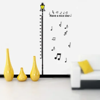 

Sweet Street Lamp Note Wall Stickers For Fids Rooms 3D Acrylic Baby Height Wall Sticker Simple Kids Room Decoration pegatinas