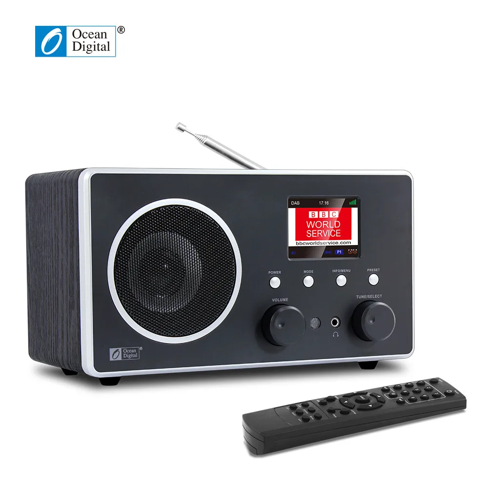 

DAB/DAB+/FM Radio Ocean Digital DB-280C DAB Digital Radio desktop Wooden Bluetooth