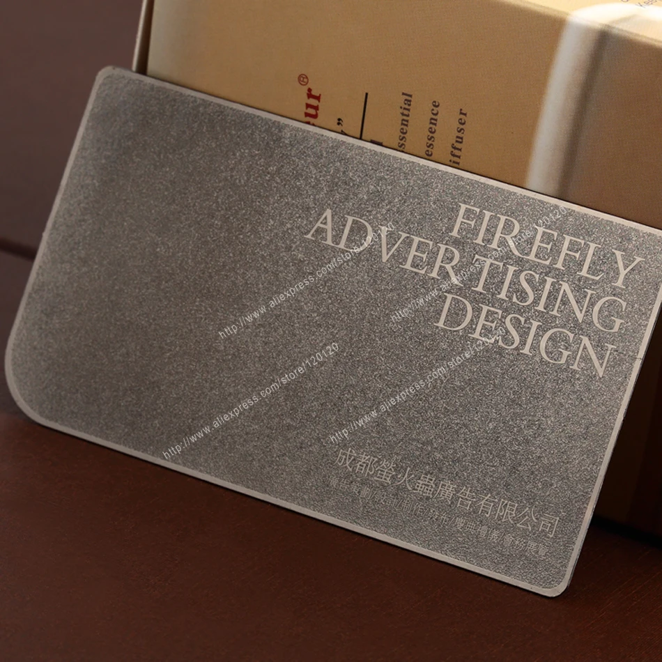 

Personalized portrait cutout quality stainless steel business metal card