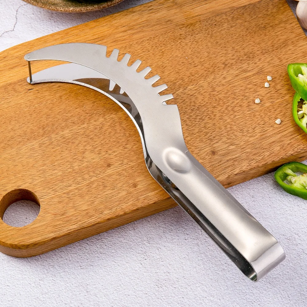 

Party Supply Stainless Steel Cut Fruit Spoon Watermelon Slicer Cutter Corer Scoop Fast Slicer Smart Kitchen Cutting Tools