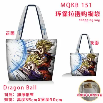 

Anime Dragon ball Full MQKB151 color printing environmental protection zipper shopping bag Shoulder bag haversack