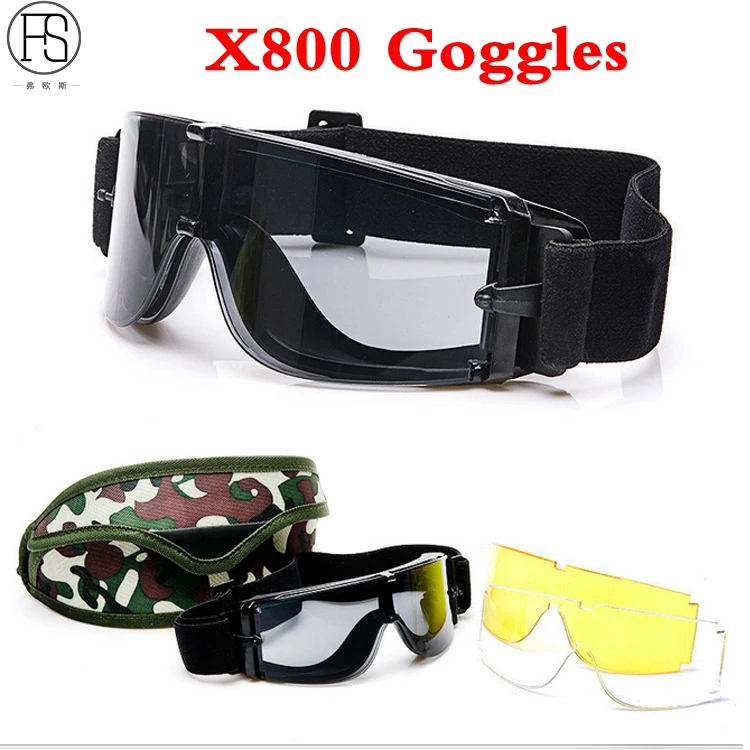 

FS Airsoft Painball Military X800 Tactical Goggles Men Eyewear Hunting Paintball CS Army Outdoor Sport