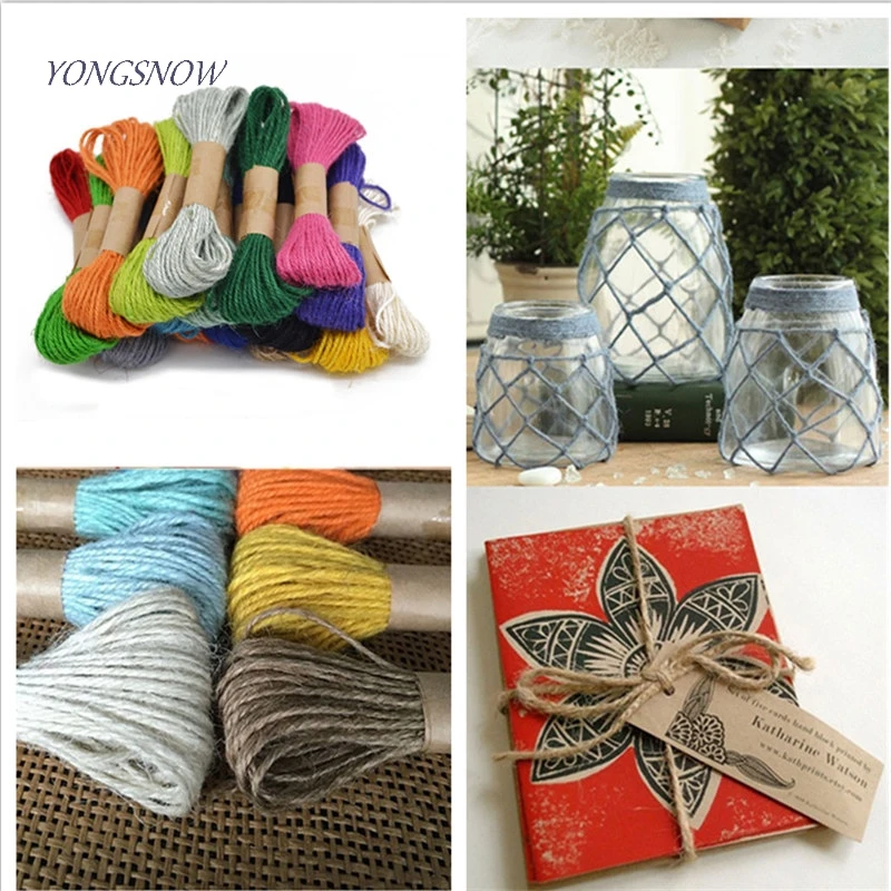 

10 meter/lot Nature Hemp Rope Decorative Twine String Rope For DIY Gift Box Packing String Rope Floral Craft Wedding Tags Wrap