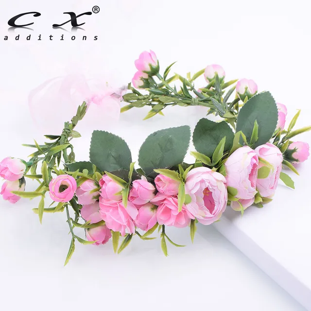 Rustic Blush Pink Ivory Rose Flower Crown Headpieces Hair Rustic Blush Pink Ivory Rose Flower Crown Headpieces Hair Accessories Wreath Wedding Halo S Fl