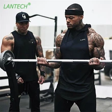 LANTECH Для мужчин тренажерный зал бег Футболка спортивная "Футбольный клуб №6" Training Фитнес бак упражнения форма для гимнастики мышцв, бодибилдинг без рукавов