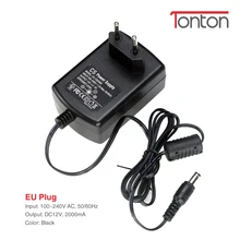 Tonton 12 V 2A AC 100 V-240 V адаптер преобразователя DC 12 V 2A 2000mA блок питания EU UK AU US Plug 5,5mm x 2,1mm для ip-камеры видеонаблюдения
