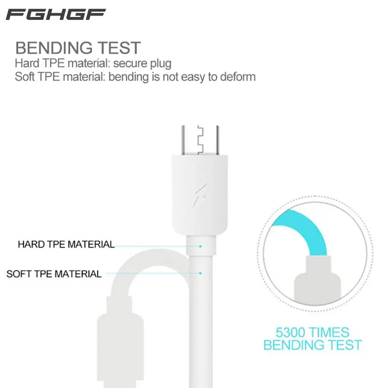 FGHGF XC02 USB Charging Data Cables For Android 2A Quick Charge Data Transmission Combos 100cm Data Cables Digital Charging Line