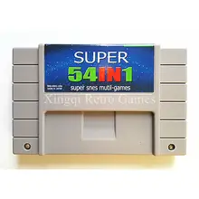 Super Nintendo SFC/SNES Супер 54 в 1 Видеоигры Картридж Консоли Карта США Версия Английского Языка Коллекция